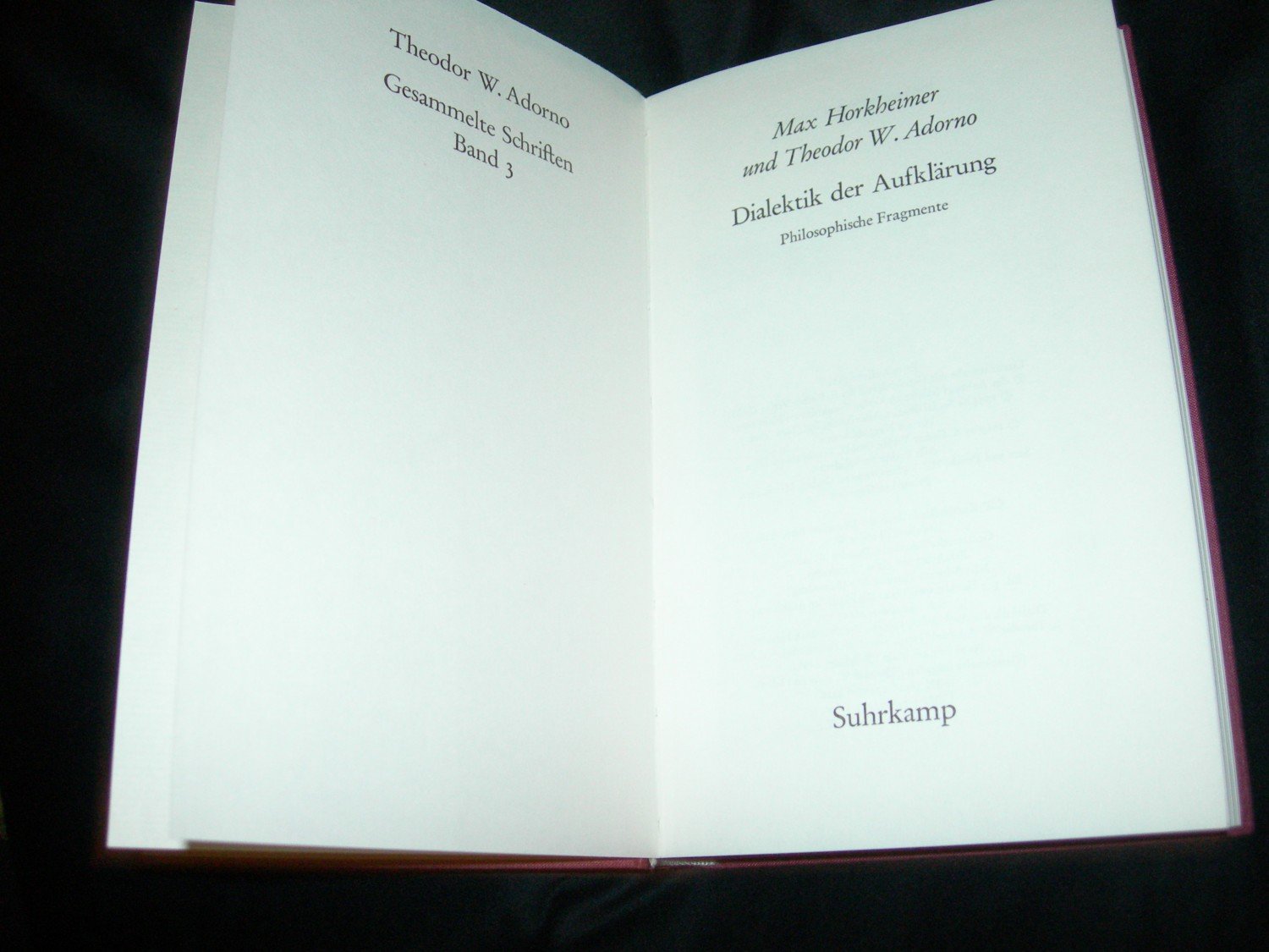 Gesammelte Schriften Bd.“ (Adorno, Theodor W) – Buch Erstausgabe